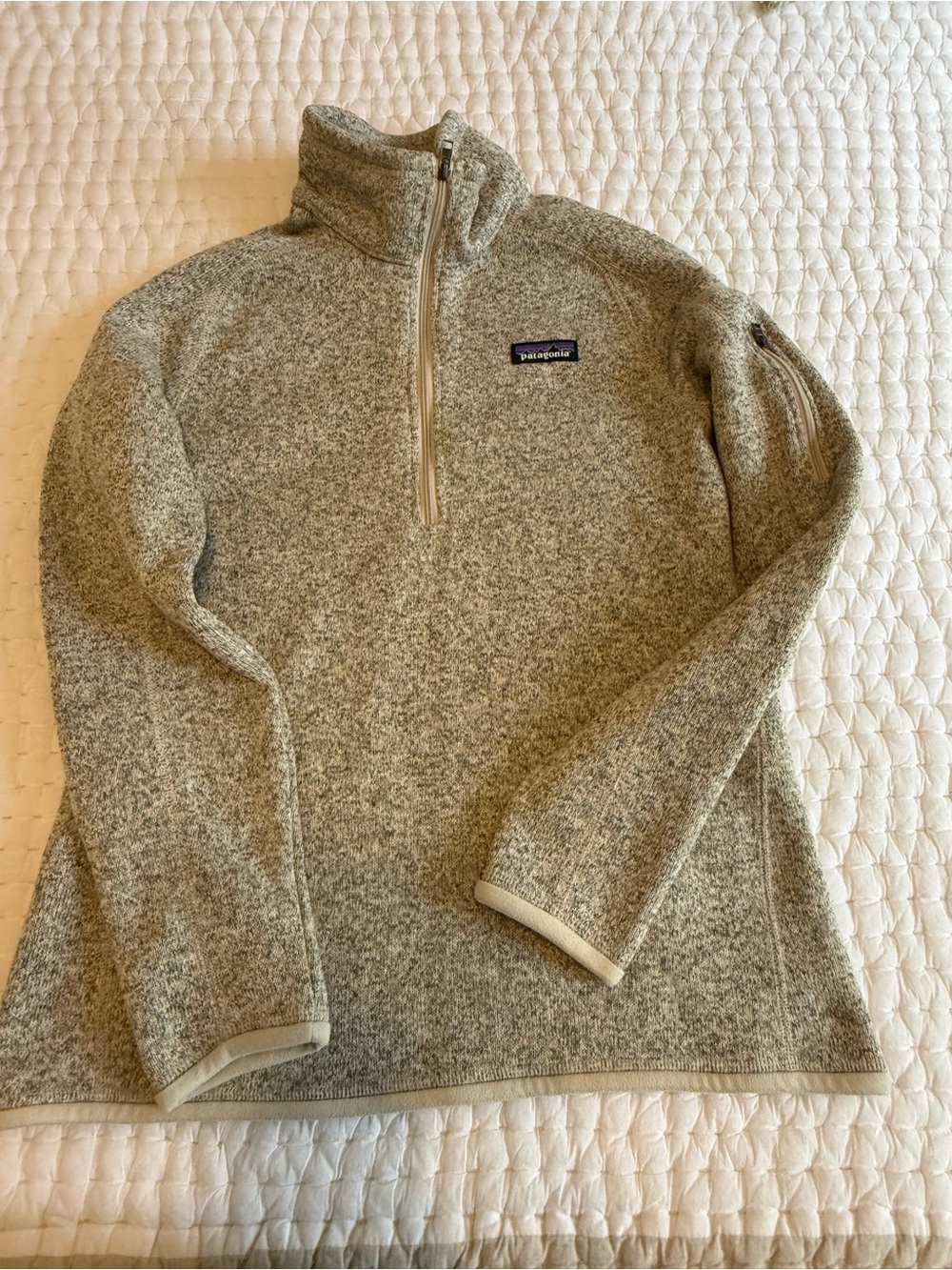 Patagonia Women's Cowl/Turtleneck Half-Zip Sweater - Heather Light Gray